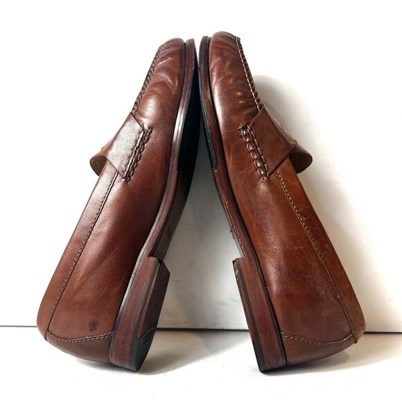 Cole Haan Grand.Os Pinch Hand Sewn Brown Leather Penny Loafer Shoe Mens Sz 10.5M - Picture 6 of 12